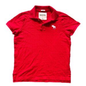 Abercrombie  Fitch Kids Youth Boys Red Short Sleeved Polo Golf Shirt